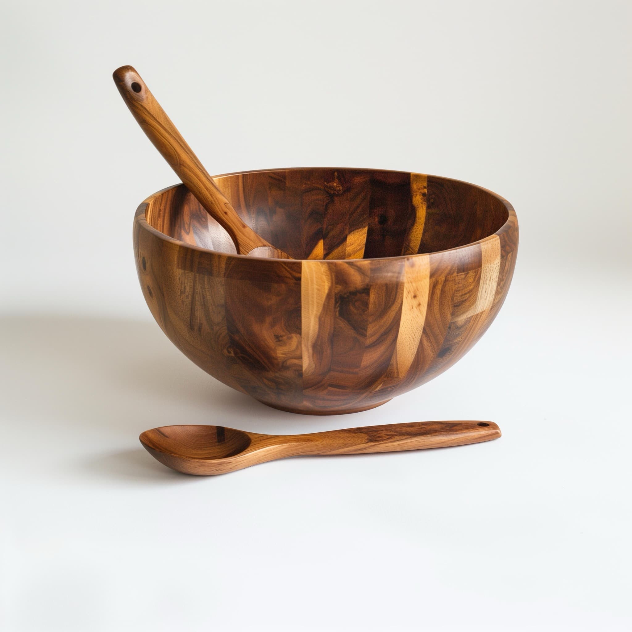 Bowl and 2 Spoon Made of Wood
